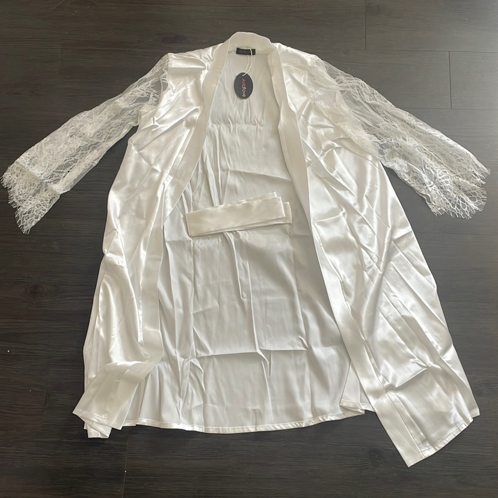 White brand new bridal or lingerie robe